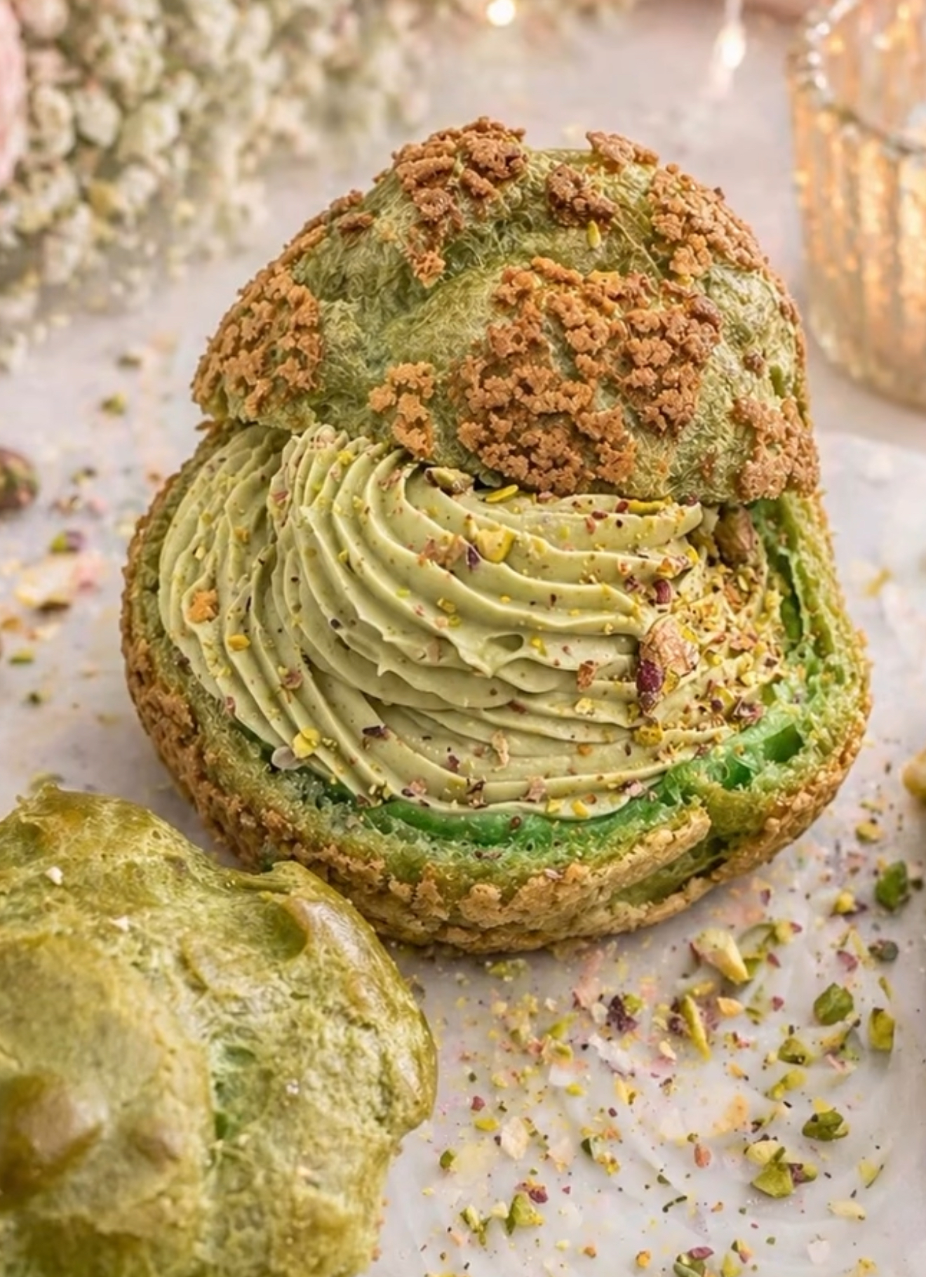 Pistachio Cream Puff